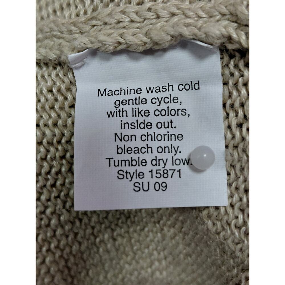 J.CREW Linen Knit Top Beige Solid Short Sleeve 100% Linen Women Size S - Picture 8 of 8
